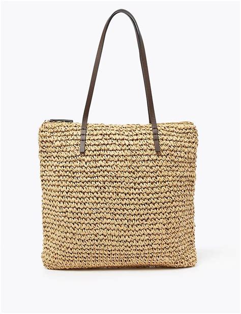 m&s raffia bag|what m mean.